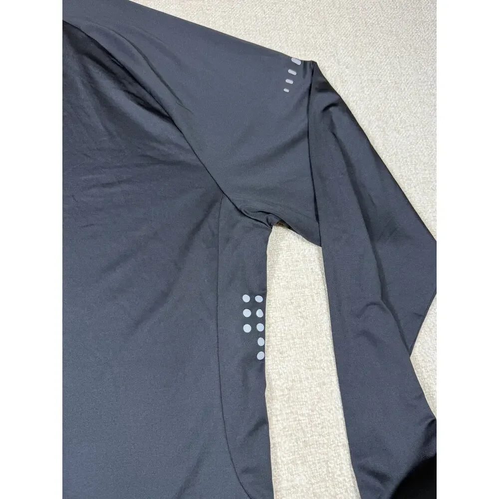 Northyard Men 2XL Black Long Sleeve UPF Performance Athletic Pullover Shirt